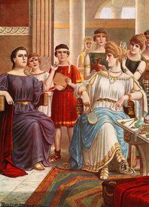 Cornelia, moeder van de Gracchi, toont haar zonen