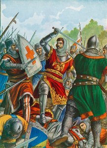 Ezzelino III da Romano gevangen nabij Bergamo in 1259 door Tancredi Scarpelli