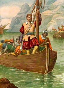 Giovanni da Verrazzano aan de rivier de Hudson