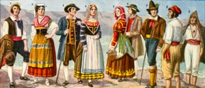 Regionale Italiaanse kleding door Tancredi Scarpelli