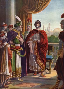 Romeinse oudheid: Keizer Julianus de Afvallige (Julianus de Filosoof of Julianus II) overwint de Perzische koning Shapur II in 363 AD door Tancredi Scarpelli