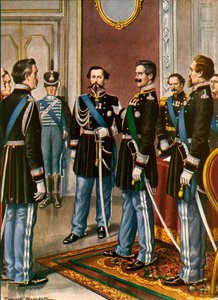 De abdicatie van Karel Albert ten gunste van Victor Emmanuel door Tancredi Scarpelli