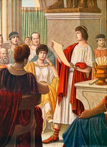 Vergilius leest zijn gedichten voor aan Augustus met Octavia aanwezig
