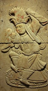 Stele met een muzikant (terracotta) door Tang Dynasty Chinese School
