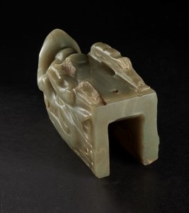De Junkunc Jade Drakenkop door Tang Dynasty Chinese School