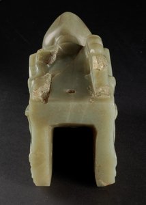 De Junkunc Jade Drakenkop door Tang Dynasty Chinese School