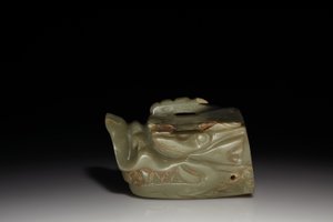 De Junkunc Jade Drakenkop door Tang Dynasty Chinese School