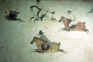 Graf van Kroonprins Zhang, 2e jaar van Shenlong, Tang-dynastie, 618-907 door Tang Dynasty Chinese School