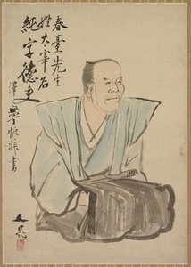 Imaginair portret van Shundai Dazai, eind 1700s-1800s