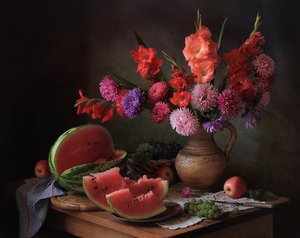Stilleven met zomeroogst door Tatyana Skorokhod