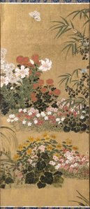 Bloemen en Vlinders door Tawaraya Sotatsu