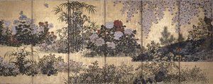 Bloemen en Vlinders door Tawaraya Sotatsu