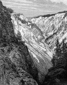 Grand Canyon, Yellowstone National Park, VS, 19e eeuw