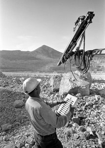 Mijnvoorbereiding in Morenci AZ voor Phelps Dodge Smelter Douglas Arizona, smelten door Ted Spiegel