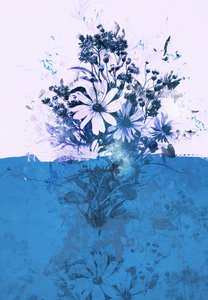 Blauw boeket