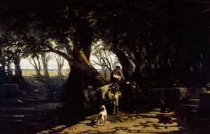 Ardenza of Olijfboomgaard in Antignano door Telemaco Signorini