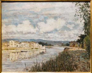 Grens aan de Arno door Telemaco Signorini