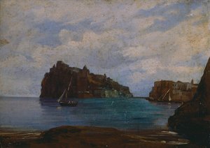 Het Aragonese kasteel van Ischia door Teodoro Duclere