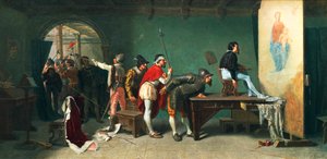 De plundering van Rome door Teofilo Patini