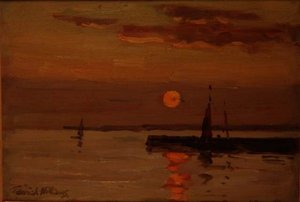 Zonsondergang, Concarneau, Bretagne door Terrick Williams