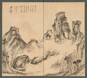 Landschap door Tessai Tomioka