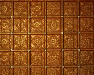 Plafond van een Lanna-tempel door Thai School