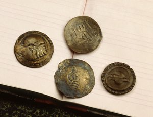 Munten uit het Mon-koninkrijk van Dvaravati, 8e-9e eeuw