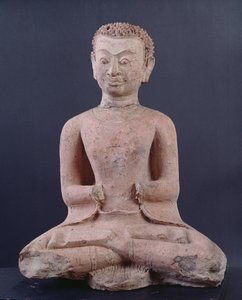 Discipel in aanbidding (terracotta) door Thai School