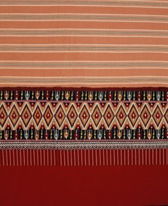 Lanna Tai Yuan-stof met diamantvormige Jok, Mae Chaem, Noord-Thailand (textiel) door Thai School
