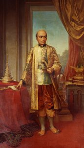 Portret van Koning Phra Buddha Lertla Napalai door Thai School