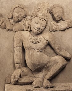Reliëf, van Chedi Chula Pathom, Davaravati-school