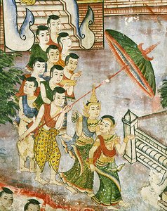Wiharn Laikarn, episode uit Jataka Sang Thong door Thai School