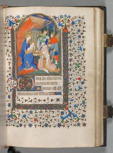 Getijdenboek Gebruik van Parijs: Fol. 67r, Aanbidding der wijzen, ca. 1420 door The Bedford Master