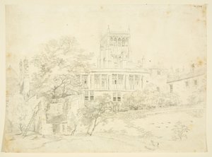 Tuinzijde van een van de Prebendal Huizen