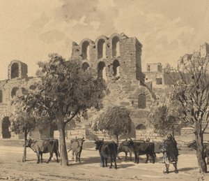 Theater van Herodes Atticus door Themistocles von Eckenbrecher