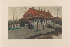 Dorpsgezicht door Theo Mesker