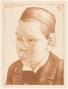 Portret van Bernard Molkenboer door Theo Molkenboer
