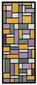 Glas-in-lood compositie VIII door Theo van Doesburg