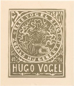 Ex libris van Hugo Vogel door Theo van Hoytema