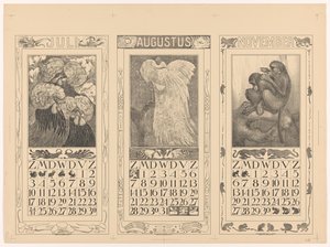 Kalenders voor juli, augustus en november 1910