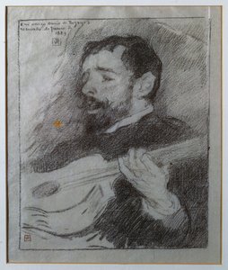 Gitarist door Théo van Rysselberghe