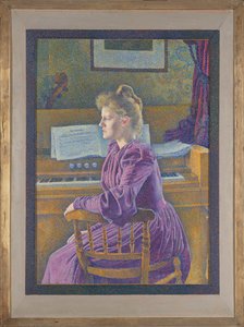 Maria Sèthe aan het harmonium door Théo van Rysselberghe