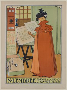 Affiche voor de Galerie Lembrée door Théo van Rysselberghe