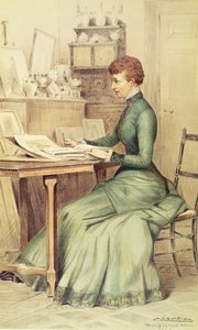 HRH De Prinses van Wales (later Koningin Alexandra) in Marlborough House, uit Vanity Fair, 1882