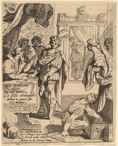 De verloren zoon ontvangt zijn erfdeel door Theodoor van Thulden after Sir Peter Paul Rubens