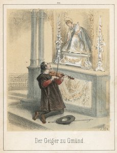 De violist van Gmund door Theodor Hosemann