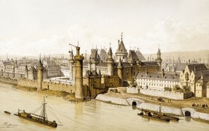 Het Louvre in de 16e eeuw, ca. 1880 (illustratie)
