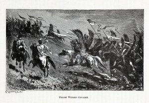 Poolse gevleugelde cavalerie, 1882 door Theodor Knesing