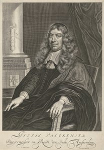 Portret van Gillis Valckenier op 50-jarige leeftijd door Theodor Matham
