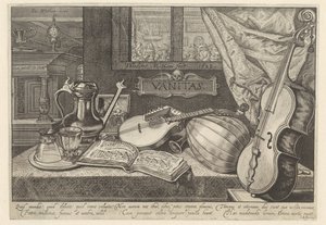 Vanitasstilleven met muziekinstrumenten